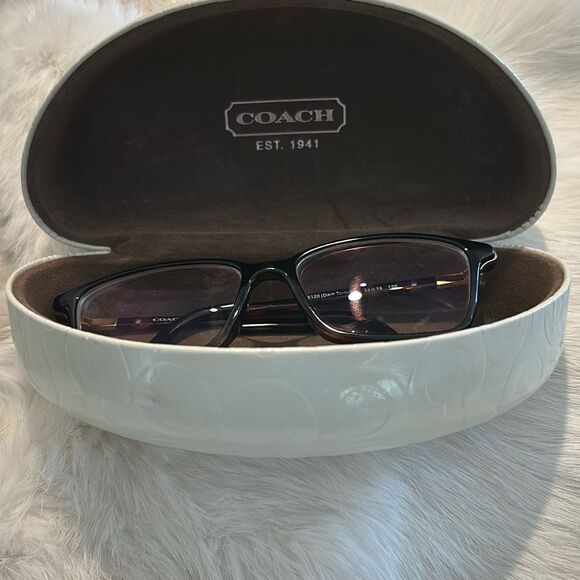 COACH Tortoise Shell Glasses W/ Case - Picture 8 of 8